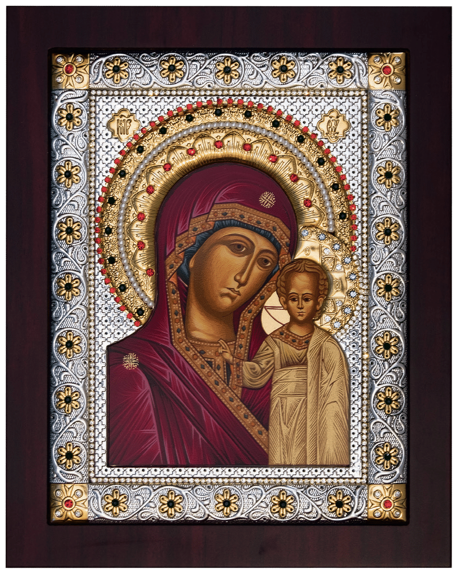 Sticker with Virgin Mary on Mount Athos